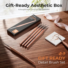 Detail Paint Brushes 5 PCS Aesthetic Extra Fine Tip 000 Professional Miniature P