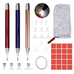Abodhu Diamond Painting Pen Kits with LED, 5D rose gold, red, blue
