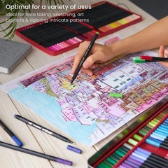 0.4mm Fine Tip Markers – 120 Colors for Drawing & Coloring