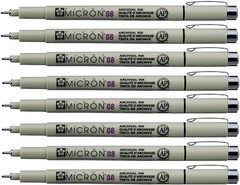 Sakura Pigma Micron pen 08 Black felt tip artist 1 Count (Pack of 8),