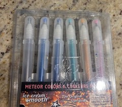 NOS Gelly Roll Stardust Glitter Gel Ink Pens 6/Pkg Meteor Collection Sakura