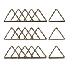 Triangle Earring Beading Hoop Hollow Frame Charm 17mm/ 0.67″ Bronze, 20pcs