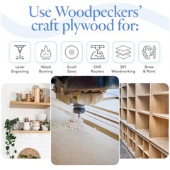 Baltic Birch Plywood, 6 mm 1/4 x 24 x 24 Inch, B/BB Grade Sheets| Woodpeckers