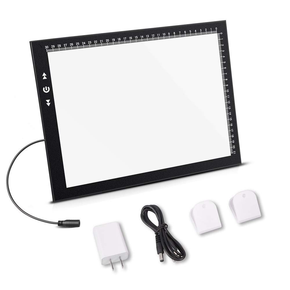 HSK A4 LED Artist tracing Light Box Copy Table, Adjustable 02 – A4, BLACK
