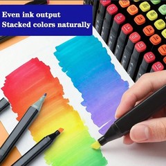 168 262 Colors Dual Tip Permanent Art Markers Set Carry Case Sketch Coloring