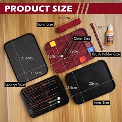 Wet Palette for Miniatures with 11 Brushes, Palette Paper, Sponges