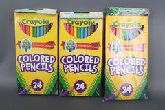 Crayola Colored Pencils Assorted Colors 24 Count, (Pack of 3)