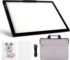 Rechargeable A4 LED Light Pad with Padded Case, 6 Brightness Levels, Type-C, …