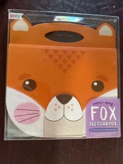 OOLY Journal Sketchbook, Fox, 60 Blank Pages, Design, Carry Handle, 9″x 7″ NWT