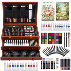 Art Supplies, 175-Pack Deluxe Art Set Drawing Painting Kit with 2 Drawing Pad…