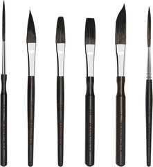 Starter Pinstriping Brush Kit 6 Pcs High Performance Striping Brushes, Long