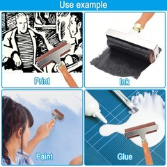 Soft Rubber Roller, Brayer Ideal for Anti Skid Tape 6-Inch, Brown