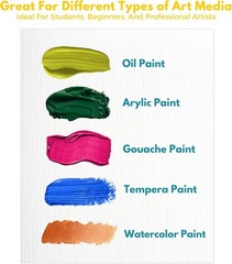 24-Pack 𝗣𝗥𝗘𝗠𝗜𝗨𝗠 Painting Canvas Boards, Painting Acrylic, Oil, Watercolor