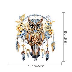 Diy Diamond Art Painting Hanging Pendant Kit Dreamspreader Owl Special Shaped Di