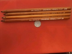Lot of 4 Generals Charcoal Pencils Carbon Sketch Layout Barely Used 557-68