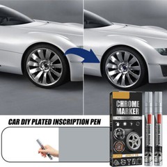 6PCS Liquid Chrome Marker Pen Metal Plastic Car Tire DIY Craft Pen Reflective US
