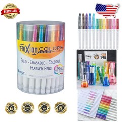 Vibrant FriXion Erasable Marker Pens – 36pc Bold Point Assorted Colors, Gel Ink