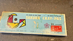 Vintage Sakura Cray Pas Oil Pastels 22 Colors Art Crayons Japan