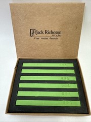 Jack Richeson & Co Fine Artist Pastels Green 004 Box Of 6 NEW
