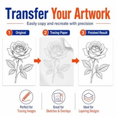 Tracing Paper for Drawing Trace Paper -PSLER 150 Sheets White Translucent Traci
