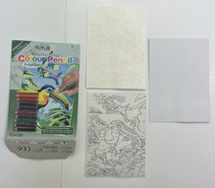 Royal Brush Mini Color Pencil By Number Kit 5″X7″ Toucan CPNMIN-103 Open Package
