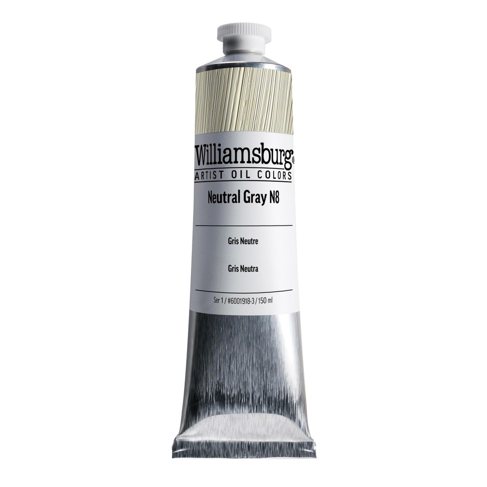 Williamsburg Oil 150Ml Neutral Gray 8 5.07 Fl Oz (Pack of 1), Gray,White