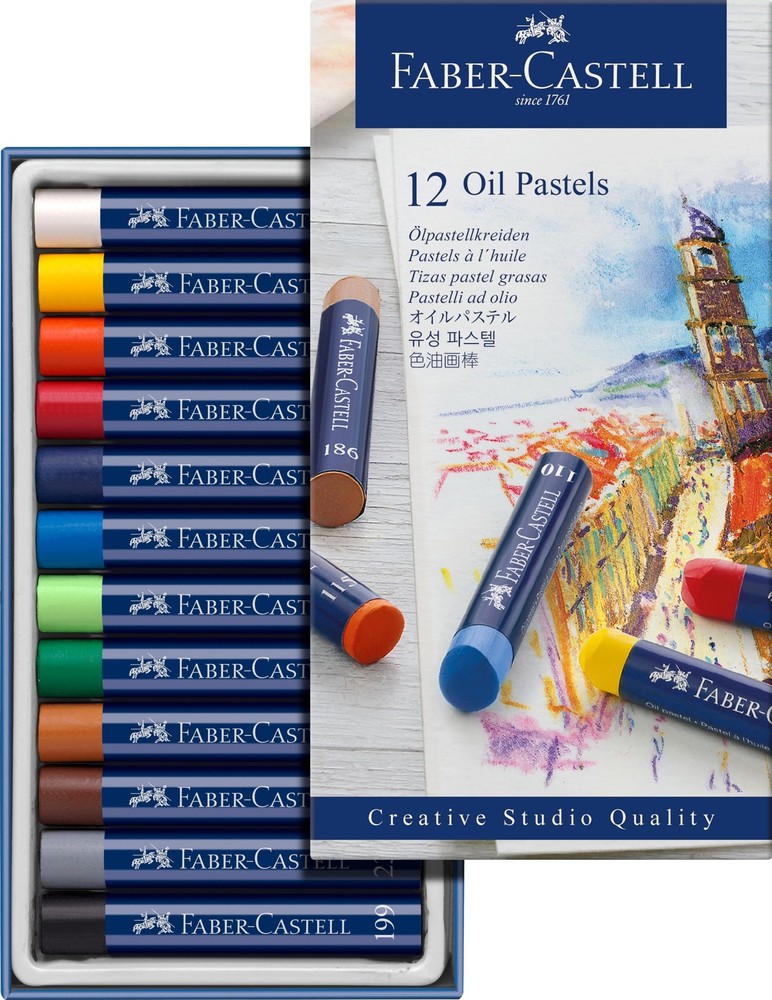 Creative Studio Oil Pastel Crayons – 12 Vibrant Colors