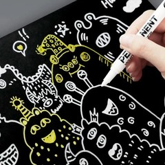 3/6 Pack Acrylic White Paint Pens White Permanent Marker with Extra Fine Point