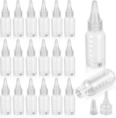 20Pcs Airbrush Paint Bottles Jars 1oz/30ml Plastic Paint Containers with Ball, R