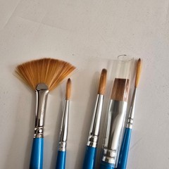 NWOT Daler Rowney Aquafine Watercolor Brush Set Five (5): AF-50, 55, 85, 85, 48