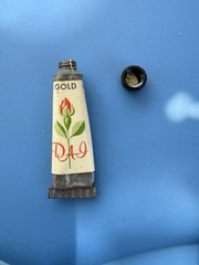 Vintage Oil Paint Lot Soft Tube Bone Black Titanium White Toluidine Red Gold