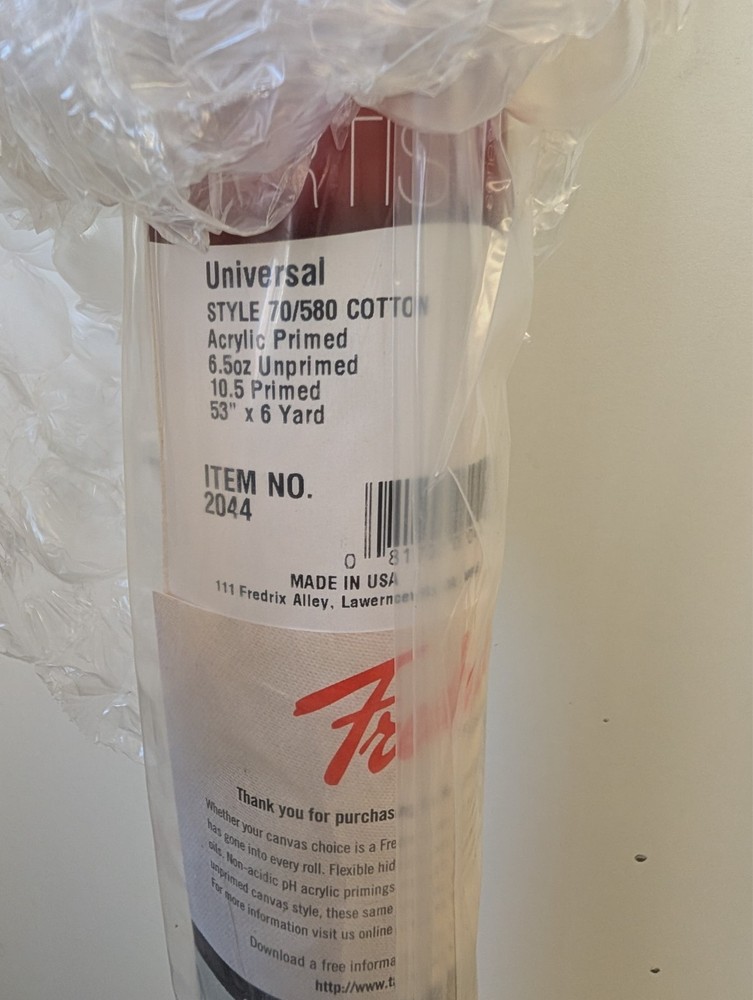 Fredrix Artist Series 70/580 Universal Cotton Canvas Roll – 53″ Wide | 10.5oz