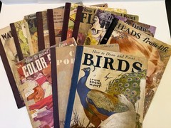 WALTER T FOSTER Lot Of 12 Vintage Instructional Art Books Mixed media ephemera