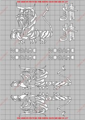GEN2351W-R Dragon (Reversed) Water Based Vinyl Masking/ Stencil Kit