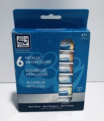 Loew Cornell 6 Metallic Water Colors Tubes .4 fl oz Model 371
