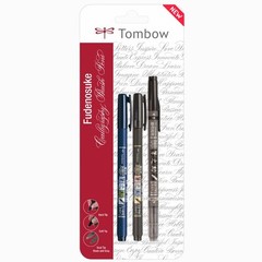Fudenosuke Fude Brush Pen Soft Hard Twin Tips Set Calligraphy Writing