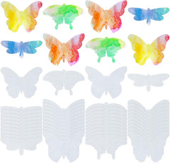 100 Pcs Color Diffusing Paper 6 Inches Butterflies Shape Watercolor Diffusing Le
