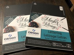 Canson Artist Series Marker Lettering Sketch Pad, 9″ x 12″, Fold-Over Cover Set