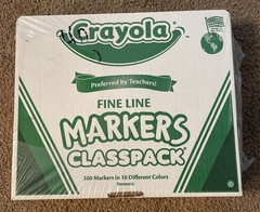Crayola Classpack 200 Fine Line Markers 10 Assorted Colors 58-8210-5-004 New Box