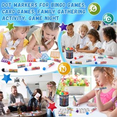 48 Pcs Bingo Dauber Markers Bulk, 0.5 oz, Assorted Colors Set of Dot Markers …