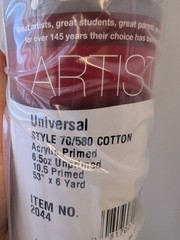 Fredrix Artist Series 70/580 Universal Cotton Canvas Roll – 53″ Wide | 10.5oz