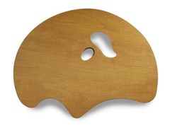 Grand View Confidant Hand Held Wood Artist Palette | Natural Stain, Held in L…