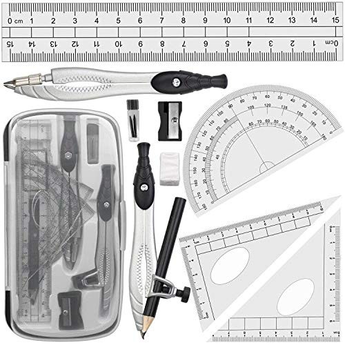 Professional Geometry Compass Set, Starter Compass Set Includes 2 Drafting