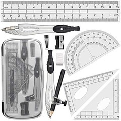 Professional Geometry Compass Set, Starter Compass Set Includes 2 Drafting