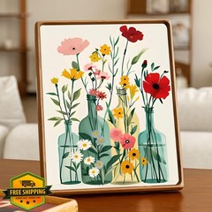 Yunruily Flowers Paint by Numbers 3 Pack 12x16in