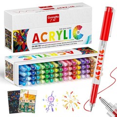 Acrylic Paint Markers, 72 Colors Acrylic Gel Pens, Ballpoint Pens Extra Fine …