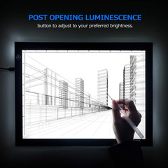 A4 LED Copy Board Light Tracing Box, Ultra-Thin Adjustable USB Power Artcraft LE