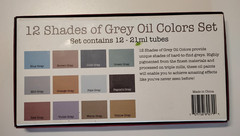12 Shades of Grey Oil Colors Set – 12 Tubes Highly Pigmented Paint
