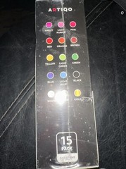 New ARTIQO Paint Pens Medium Tip Point Oil Based Set of 15 Pack Assorted Colors