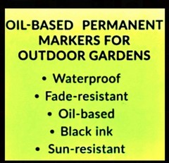 2 Pack Outdoor Oil Based Permanent Markers BLACK Waterproof, Sun/Fade Resistant